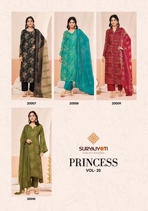 Suryajyoti princess vol-20 kalamkari dress material wholesale in tirupati